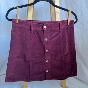Maroon Mini Skirt